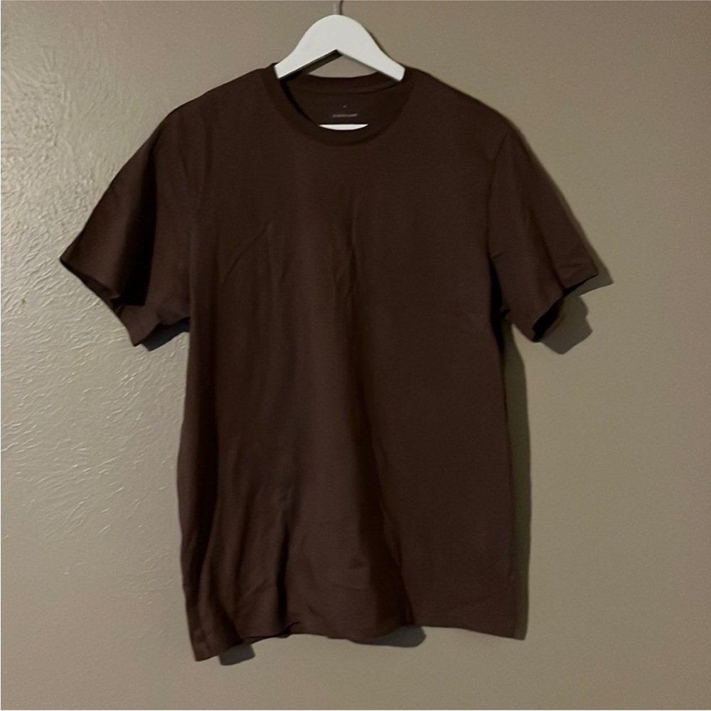 Everlane Brown Short Sleeve Crew Neck Tee